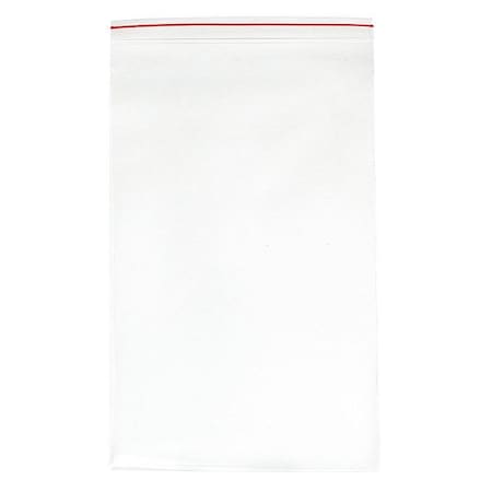Minigrip Reclosable Bag, Zip Seal, 24 in L, 14 in W, 4 mil Thick, Low Density Polyethylene (LDPE), Clear MGRL4P1424