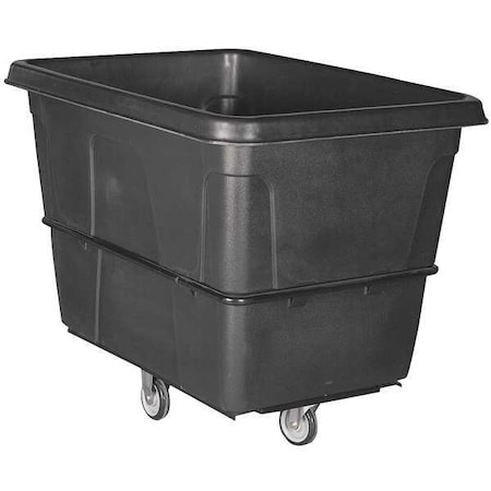 Zoro Select Cube Truck, 3/8 cu. yd., 700 lb. Cap, Black 36FK88