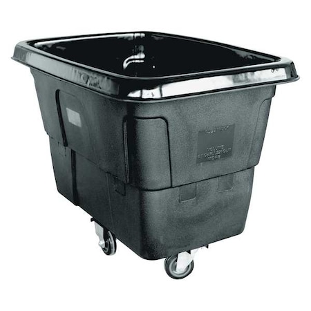 Zoro Select Cube Truck, 3/8 cu. yd., 300 lb. Cap, Black 36FK89