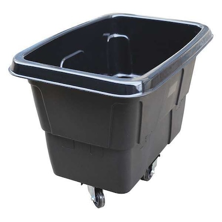 Zoro Select Cube Truck, 3/4 cu. yd., 600 lb. Cap, Black 36FL02
