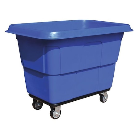 Zoro Select Cube Truck, 1 cu. yd., 600 lb. Cap, Blue 36FL19