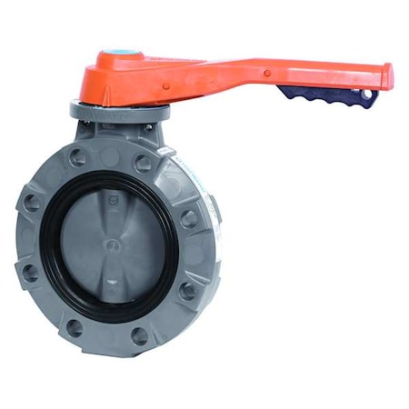 HAYWARD Butterfly Valve, 3", PVC/PP/Nitrile, Lever Handle BYV14030A0NL000