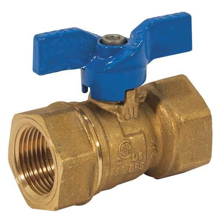 Jomar Valve 3/4" FNPT Brass Gas Ball Valve Inline 101-404
