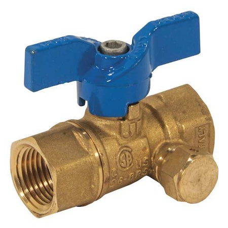 Jomar Valve 1/2" FNPT Brass Gas Ball Valve Inline 102-303