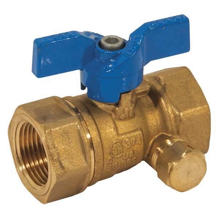 Jomar Valve 3/4" FNPT Brass Gas Ball Valve Inline 102-304