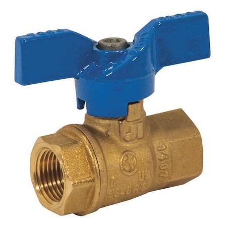 Jomar Valve 3/8" FNPT Brass Gas Ball Valve Inline 101-402