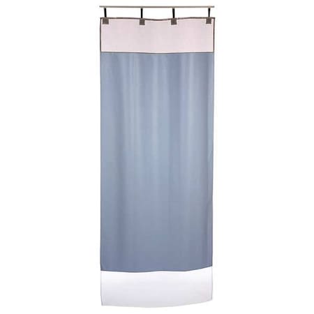 CORTECH Shower Curtain System, Plastic, Blue, 40" W, 93" L CCUR4093