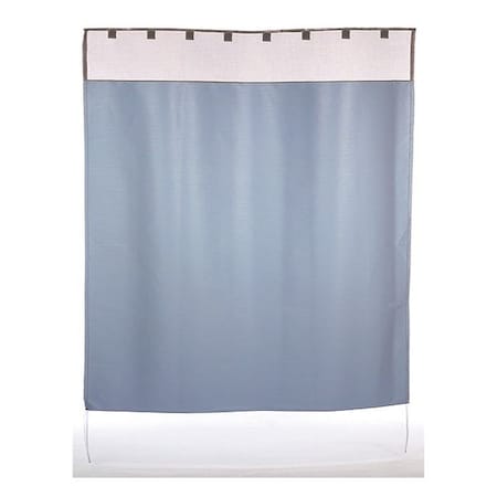 CORTECH Shower Curtain System, Plastic, Blue, 80" W, 78" L CCUR8078