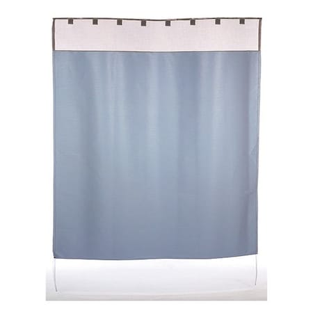 Cortech Shower Curtain System, Plastic, Blue, 80" W, 78" L CCUR8078