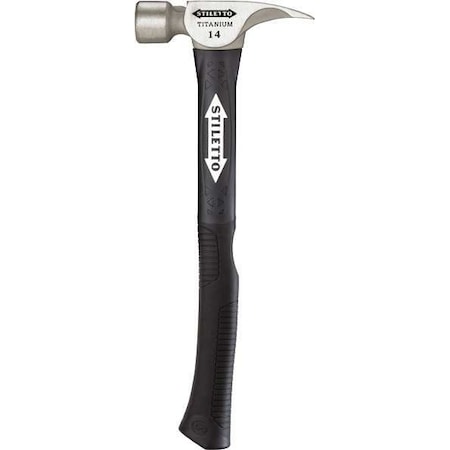 Milwaukee Tool 14 oz Titanium Smooth Face Hammer w/18" Hybrid Fiberglass Handle TI14SC-F