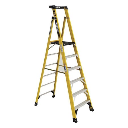 Werner Podium Stepladder, 6 ft, Fiberglass, 375 lb PD7306