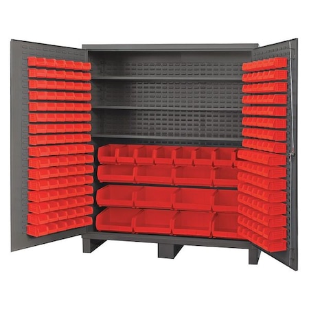 Durham Mfg Extra-Heavy Duty Bin Cabinet, 72 in W, 84 in H, 24" D, 212 Bins SSC-722484-BDLP-2123S1795