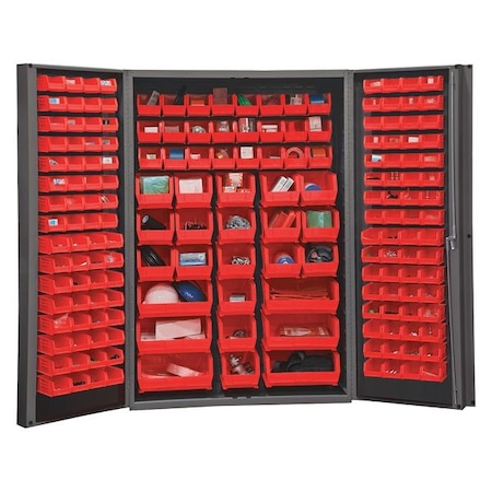 Durham Mfg Extra-Heavy Duty Bin Cabinet, 48 in W, 72 in H, 24" D, 176 Bins DC48-176-1795