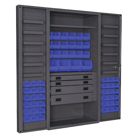 Durham Mfg Extra-Heavy Duty Bin Cabinet, 36 in W, 72 in H, 24" D, 58 Bins DCBDLP584RDR-5295