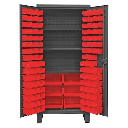 Durham Mfg Super Duty Bin Cabinet, 36 in W, 78 in H, 24" D, 102 Bins HDC36-102-3S1795
