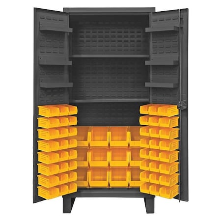 Durham Mfg Super Duty Bin Cabinet, 36 in W, 78 in H, 24" D, 60 Bins HDC36-60-2S6D95