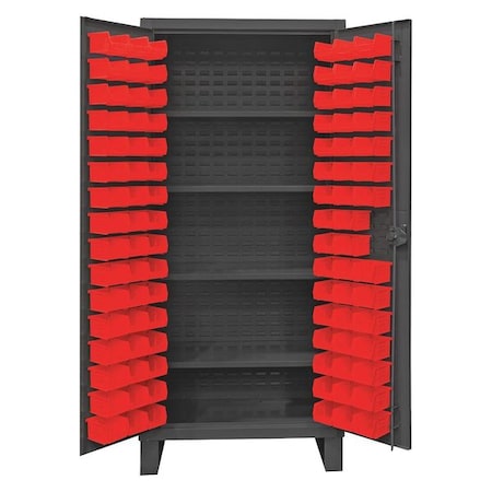 Durham Mfg Super Duty Bin Cabinet, 36 in W, 78 in H, 24" D, 96 Bins HDC36-96-4S1795