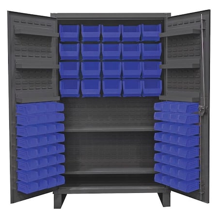 Durham Mfg Super Duty Bin Cabinet, 48 in W, 78 in H, 24" D, 84 Bins HDC48-84-2S6D5295