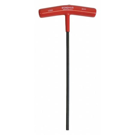 Bondhus Metric T-Handle Hex Key, 5 mm Tip Size 15364