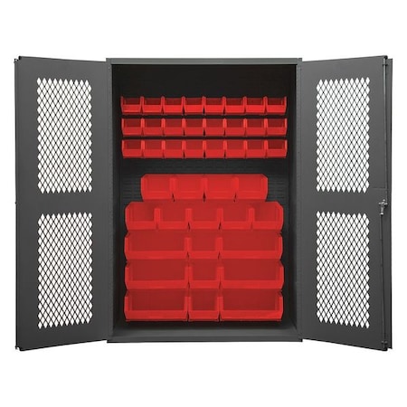 Durham Mfg Bin Cabinet, 48" W, 72" H, 18" D EMDC-481872-42B-1795