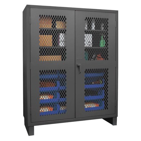 Durham Mfg Bin Cabinet, 60" W, 78" H, 24" D HDCV60-12B-3S5295