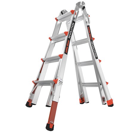 Little Giant Ladders Multipurpose Ladder, 90 Degrees  , Extension, Scaffold, Staircase, Stepladder Configuration, 15 ft 12017-801