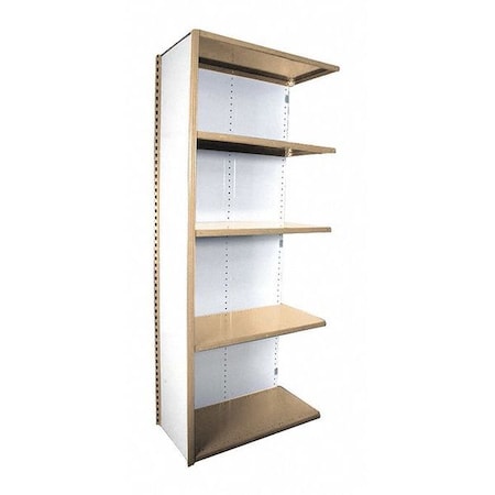 Equipto Metal Shelving, 18"D x 36"W x 84"H, 5 Shelves, Steel 673-5A-PY