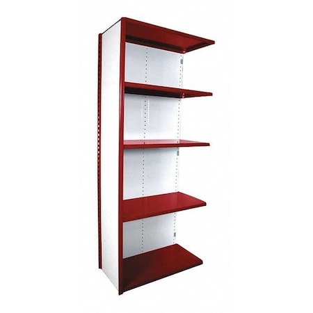 Equipto Metal Shelving, 18"D x 36"W x 84"H, 7 Shelves, Steel 673-7A-RD