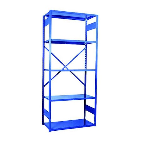 Equipto Metal Shelving Unit, 12"D x 42"W x 84"H, 5 Shelves, Steel 661Y5S-RB