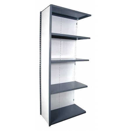 Equipto Metal Shelving, 12"D x 42"W x 84"H, 5 Shelves, Steel 671Y5A-GY