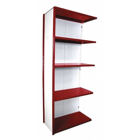 Equipto Metal Shelving, 12"D x 42"W x 84"H, 5 Shelves, Steel 671Y5A-RD