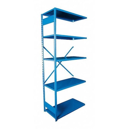 Equipto Metal Shelving, 12"D x 42"W x 84"H, 5 Shelves, Steel 661Y5A-RB