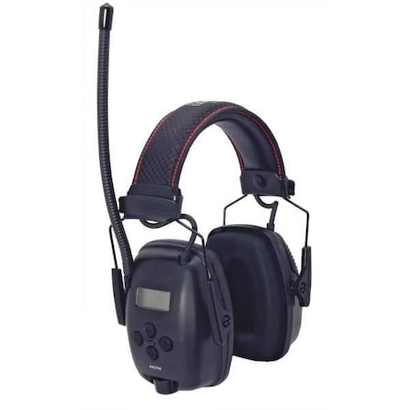 Howard Leight Sync Radio Over-the-Head Electronic Ear Muffs, 25 dB NRR, Rigid, Black 1030331