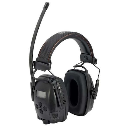 Howard Leight Sync Electo Over-the-Head Electronic Ear Muffs, 25 dB NRR, Rigid, Black 1030333