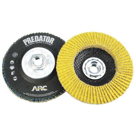 Arc Abrasives Sanding Disc, 4-1/2 In, 40 G, 7/8, PK10 71-10824AFK