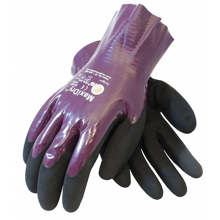 PIP Foam Nitrile Coated Gloves, Palm Coverage, Purple/Black, XL, 12PK 56-426/XL