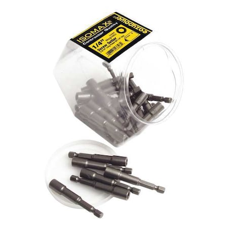 Zoro Select Nutsetter, 1/4" Hex, 2-1/2" L, Steel, PK50 00328