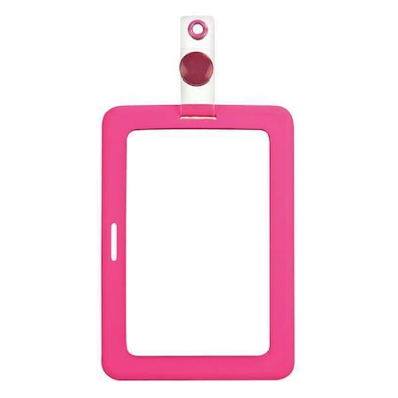 Myid Badge Holder, Rubberized, Pink, PK2 038946