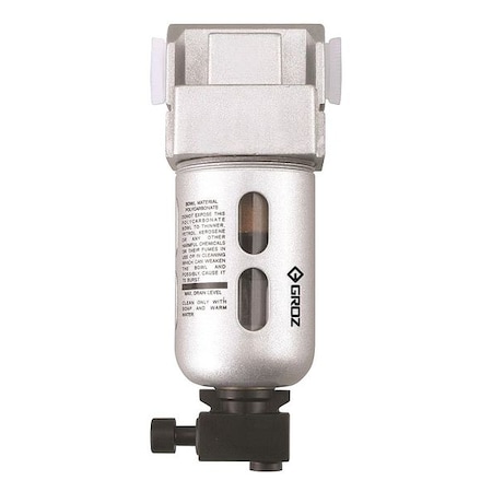 Groz Air Filter, 1/4in NPT, 28 cfm, 145 psi F13913-S