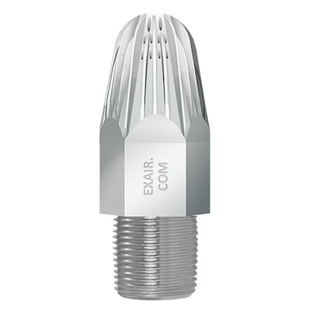 Exair Nozzle, 3-1/2inL, 91scfm, 3/4in(M)NPT, Znc 1113