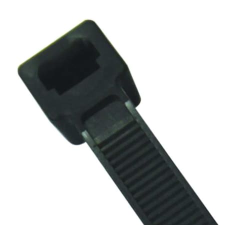 POWER FIRST Standard Cable Tie, 7 1/2 in L, 0.19 in W, Nylon 6/6, Black, Indoor, Outdoor Use, 100 Pack 36J150