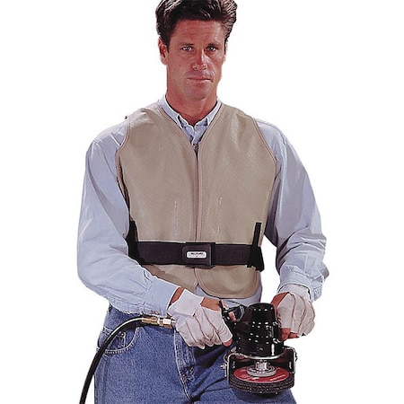 Allegro Industries Cooling Vest, Plastic, Compressed Air, Continuous Max Cooling Time, Buckle Closure, 21 in Length 8450