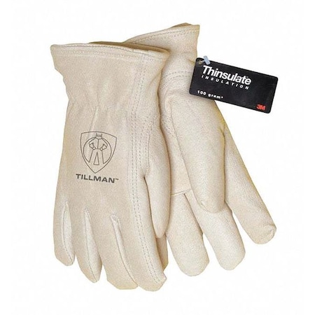 Tillman Cold Protection Drivers Gloves, Thinsulate Lining, Pearl, S 1419S