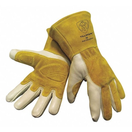 Tillman Welding Gloves, Gauntlet Cuff, Wing Thumb, Cowhide, L, 1 PR 52L
