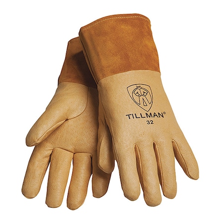 Tillman 32 Welding Gloves, Straight Cuff, Straight Thumb, Premium Pigskin, L, 1 PR 32L