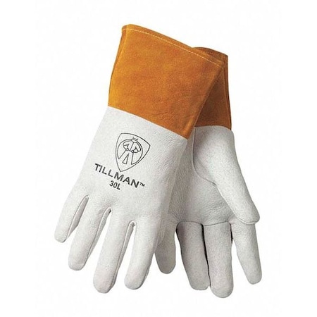 Tillman 30 Welding Gloves, Straight Cuff, Straight Thumb, Premium Pigskin, L, 1 PR 30L