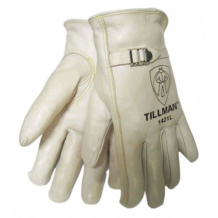 Tillman Leather Drivers Gloves, Leather Rolled, Keystone Thumb, Gunn Cut, Pearl, XL 1 PR 1421XL