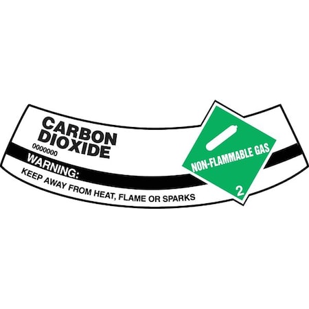 Accuform Cylinder Label, 2 in H, 5 1/4 in W, Vinyl, Arch, English, MCSLCAG MCSLCAG