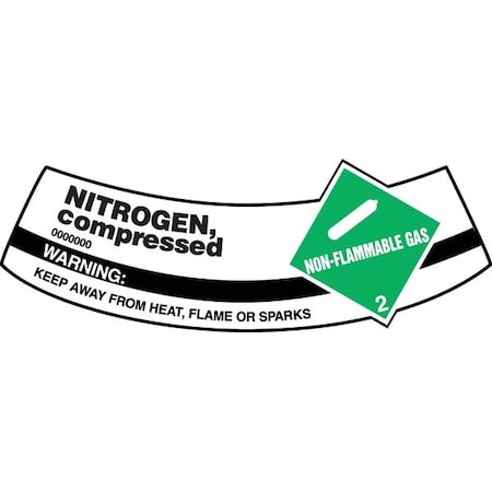 Accuform Cylinder Label, 2 in H, 5 1/4 in W, Vinyl, Arch, English, MCSLNIG MCSLNIG