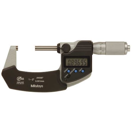 Mitutoyo Mic, 1 to 2/25.4 to 50.8mm, Ratchet, NIST, Case 293-345-32CAL